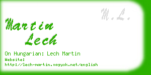 martin lech business card